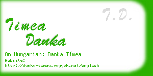 timea danka business card